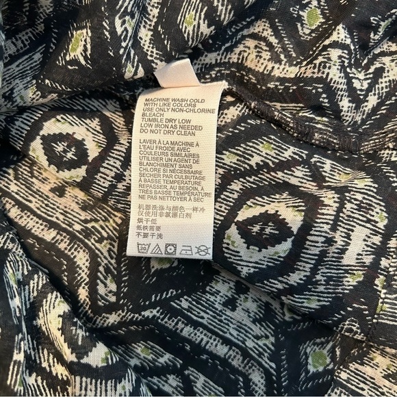 Free People Mostly Meadow Boho Hippie Puff Sleeve Semi Sheer Lace & Fringe Top - Picture 14 of 16